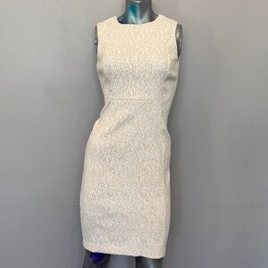 Calvin Klein Cream Textured Midi Dress